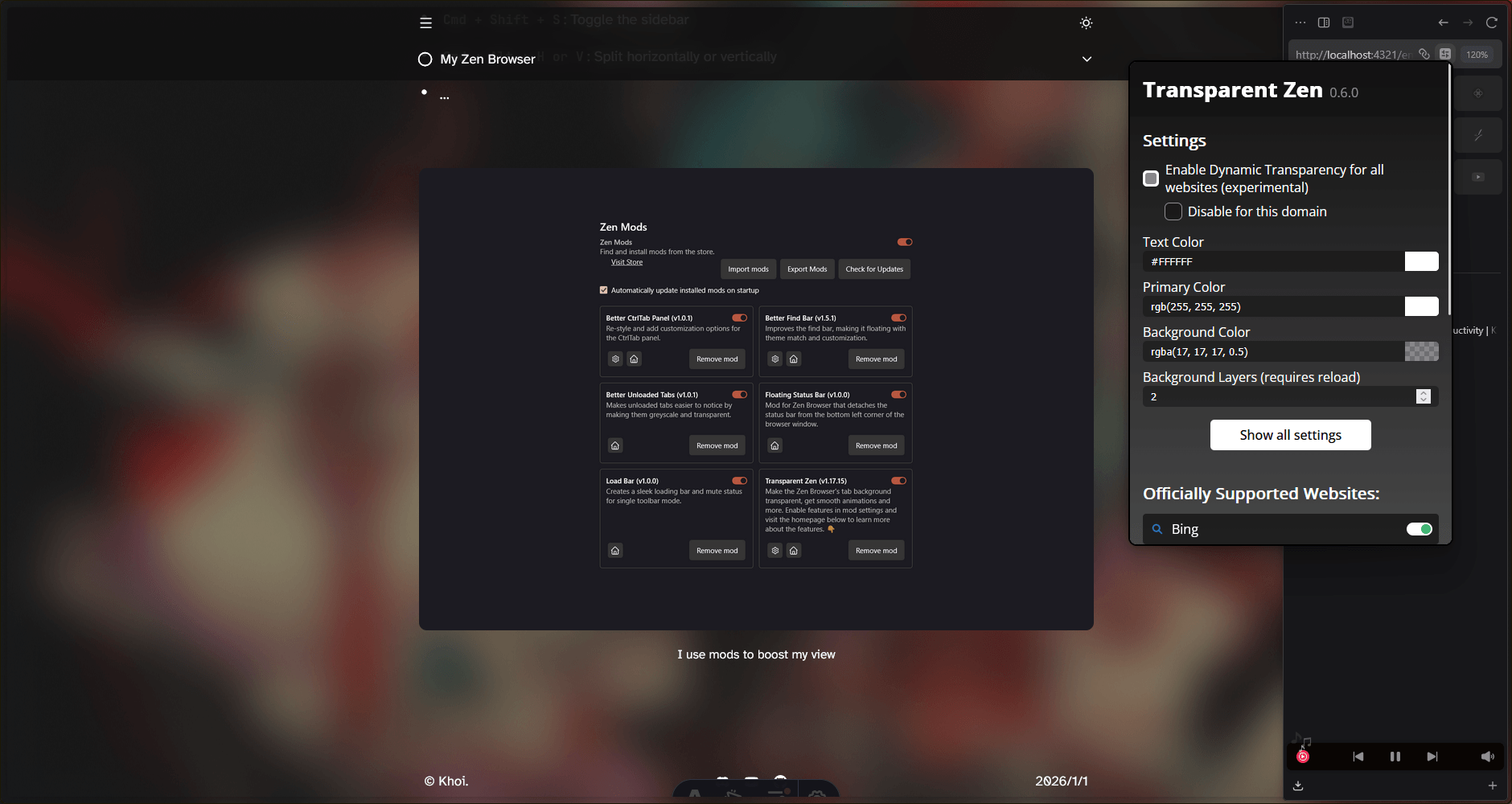 I use mods to boost my view